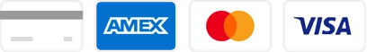Accepted: Card, Amex, Mastercard, Visa